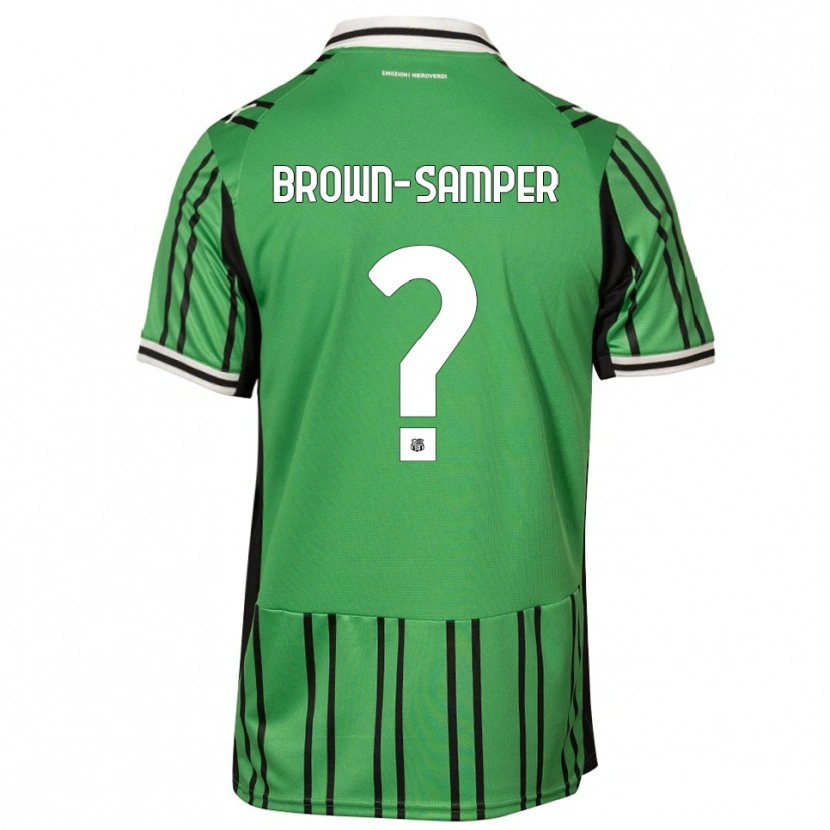 Danxen Criança Camisola Isaac Brown-Samper #0 Verde Preto Principal 2025/26 Camisa