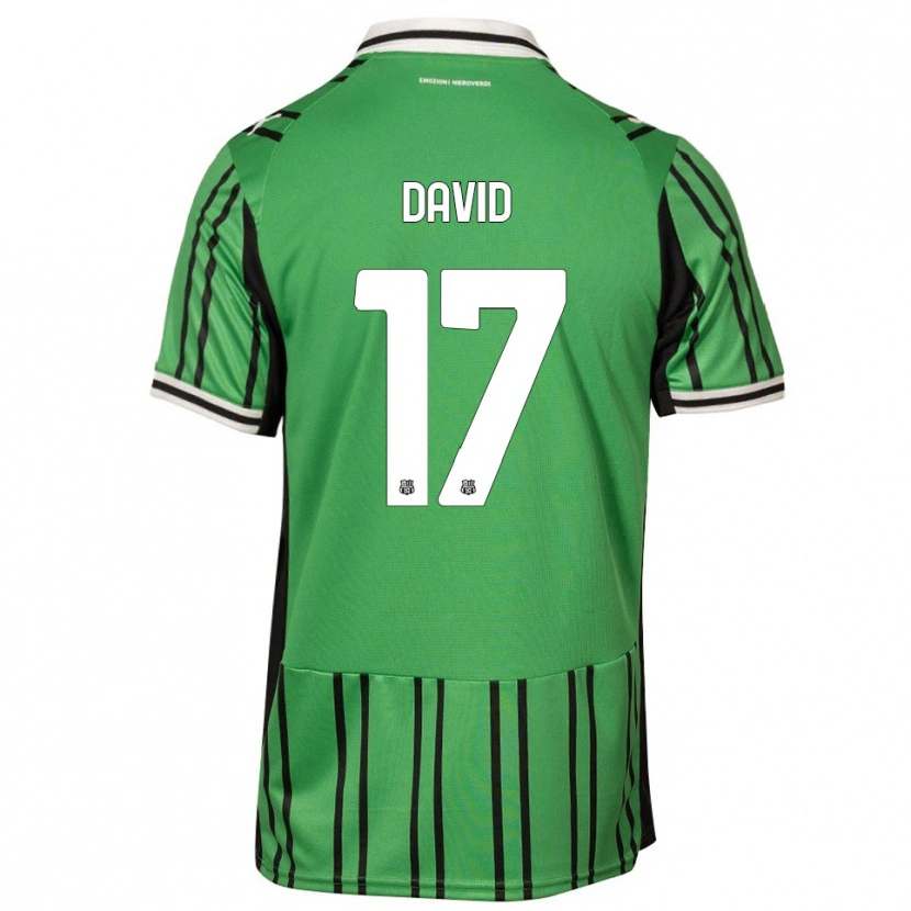 Danxen Criança Camisola Mario David #17 Verde Preto Principal 2025/26 Camisa