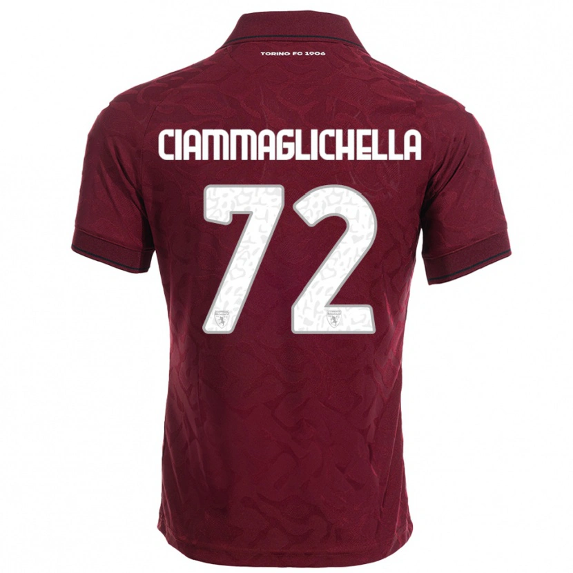 Danxen Criança Camisola Aaron Ciammaglichella #72 Borgonha Branco Principal 2025/26 Camisa