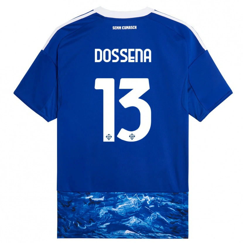 Danxen Criança Camisola Alberto Dossena #13 Azul Branco Principal 2025/26 Camisa