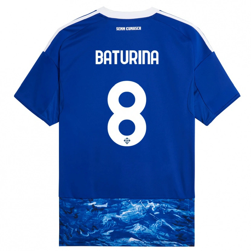 Danxen Criança Camisola Martin Baturina #8 Azul Branco Principal 2025/26 Camisa
