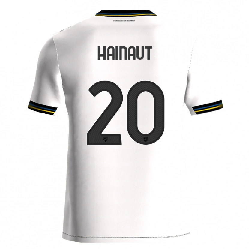 Danxen Criança Camisola Antoine Hainaut #20 Branco Preto Principal 2025/26 Camisa
