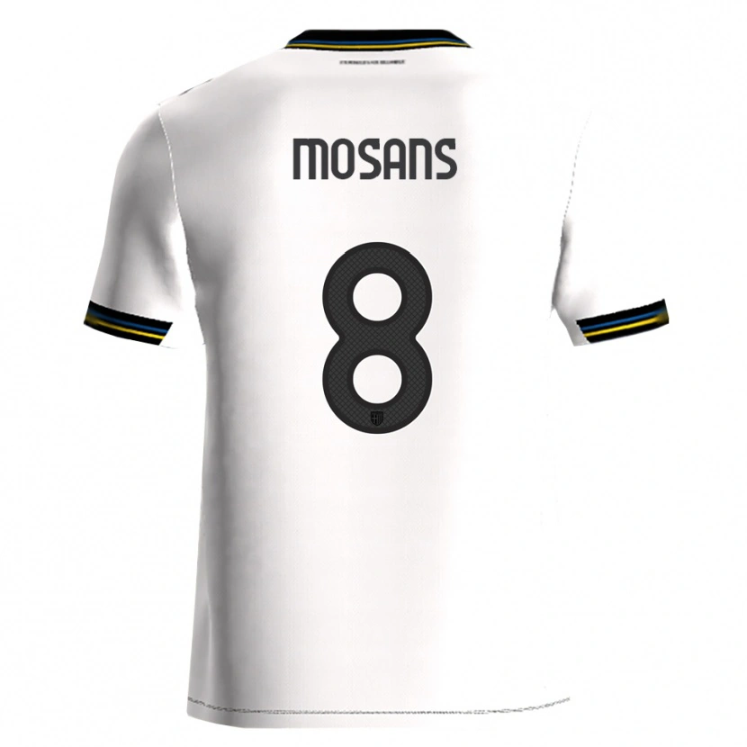 Danxen Criança Camisola Kristaps Mosans #8 Branco Preto Principal 2025/26 Camisa