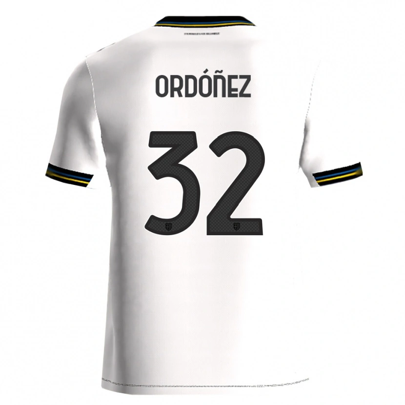 Danxen Criança Camisola Christian Ordóñez #32 Branco Preto Principal 2025/26 Camisa