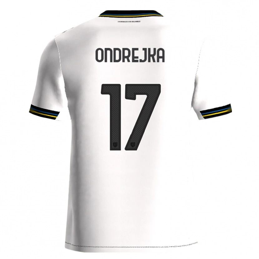 Danxen Criança Camisola Jacob Ondrejka #17 Branco Preto Principal 2025/26 Camisa