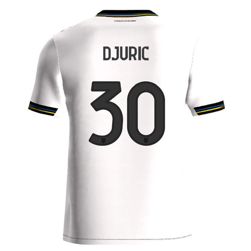 Danxen Criança Camisola Milan Djuric #30 Branco Preto Principal 2025/26 Camisa