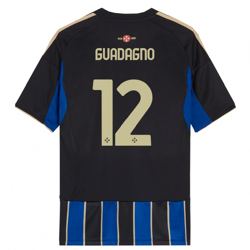 Danxen Criança Camisola Johan Guadagno #12 Preto Azul Principal 2025/26 Camisa