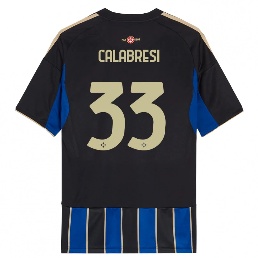 Danxen Criança Camisola Arturo Calabresi #33 Preto Azul Principal 2025/26 Camisa