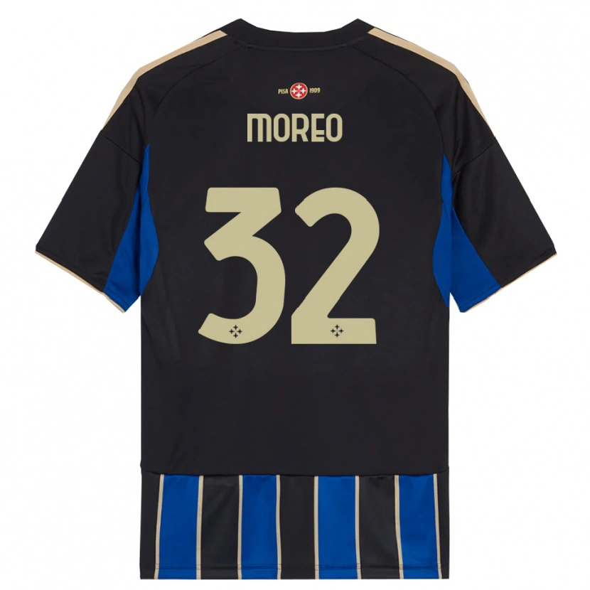 Danxen Criança Camisola Stefano Moreo #32 Preto Azul Principal 2025/26 Camisa