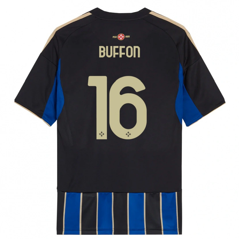 Danxen Criança Camisola Louis Buffon #16 Preto Azul Principal 2025/26 Camisa