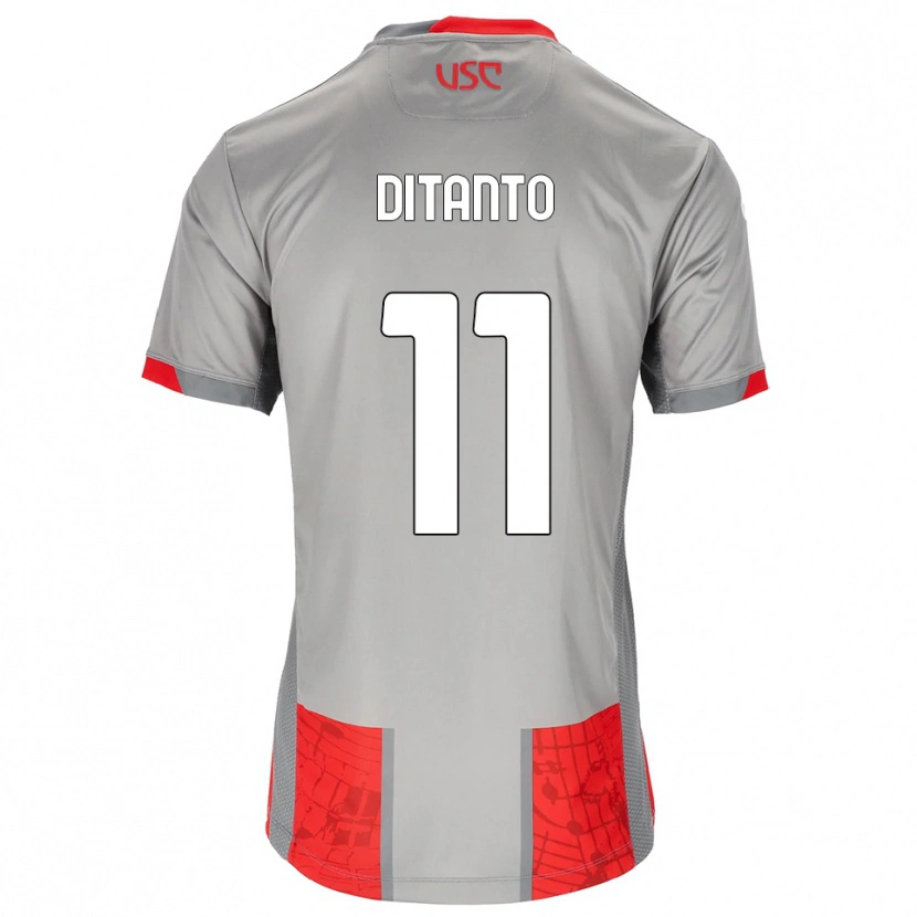 Danxen Criança Camisola Tiziano Ditanto #11 Vermelho Cinza Principal 2025/26 Camisa