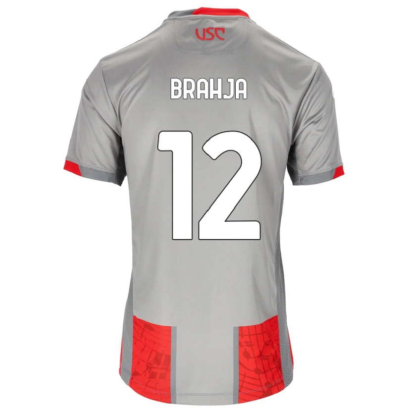 Danxen Criança Camisola Thomas Brahja #12 Vermelho Cinza Principal 2025/26 Camisa
