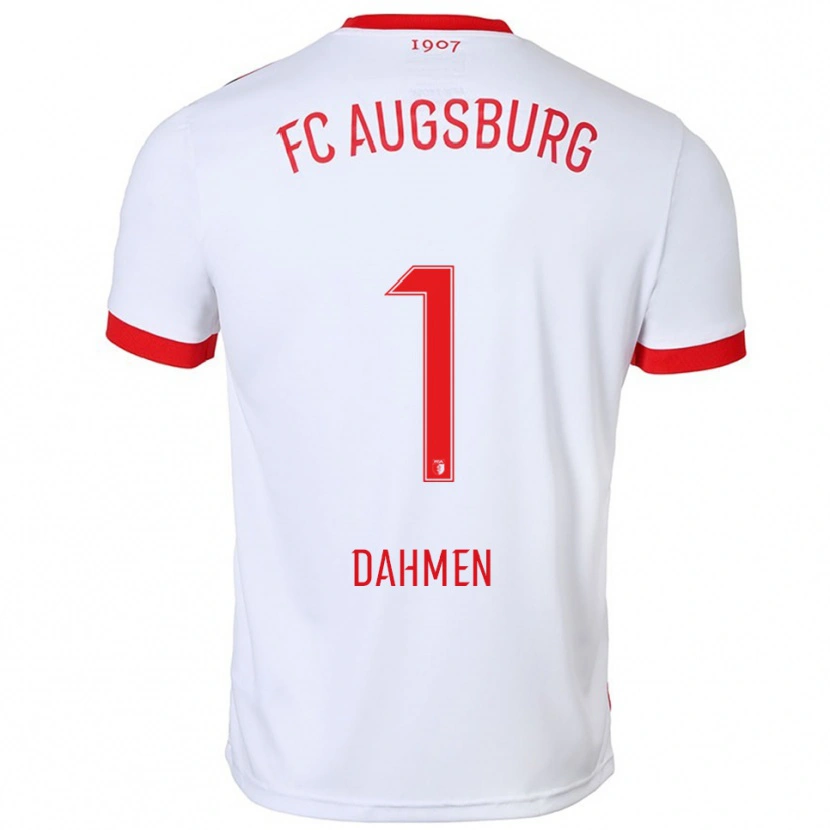 Danxen Criança Camisola Finn Dahmen #1 Branco Vermelho Principal 2025/26 Camisa