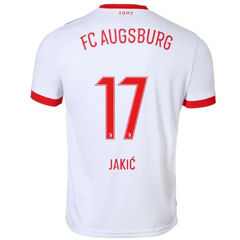 Danxen Criança Camisola Kristijan Jakic #17 Branco Vermelho Principal 2025/26 Camisa