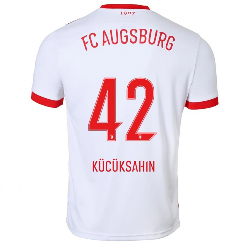 Danxen Criança Camisola Mahmut Kücüksahin #42 Branco Vermelho Principal 2025/26 Camisa
