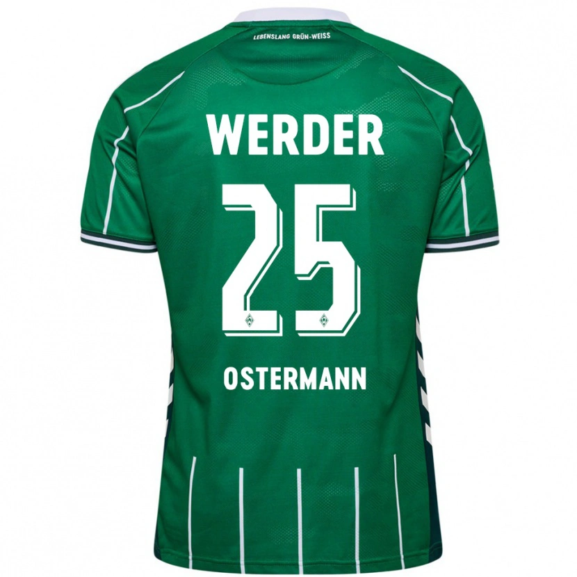 Danxen Criança Camisola Ben Ostermann #25 Verde Branco Principal 2025/26 Camisa