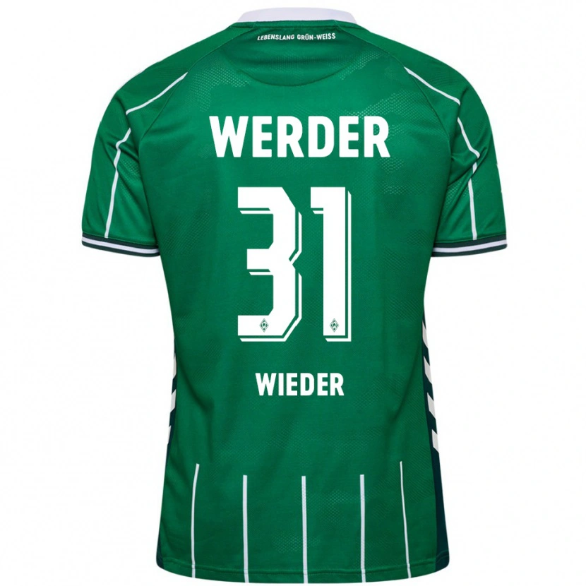 Danxen Criança Camisola Verena Wieder #31 Verde Branco Principal 2025/26 Camisa