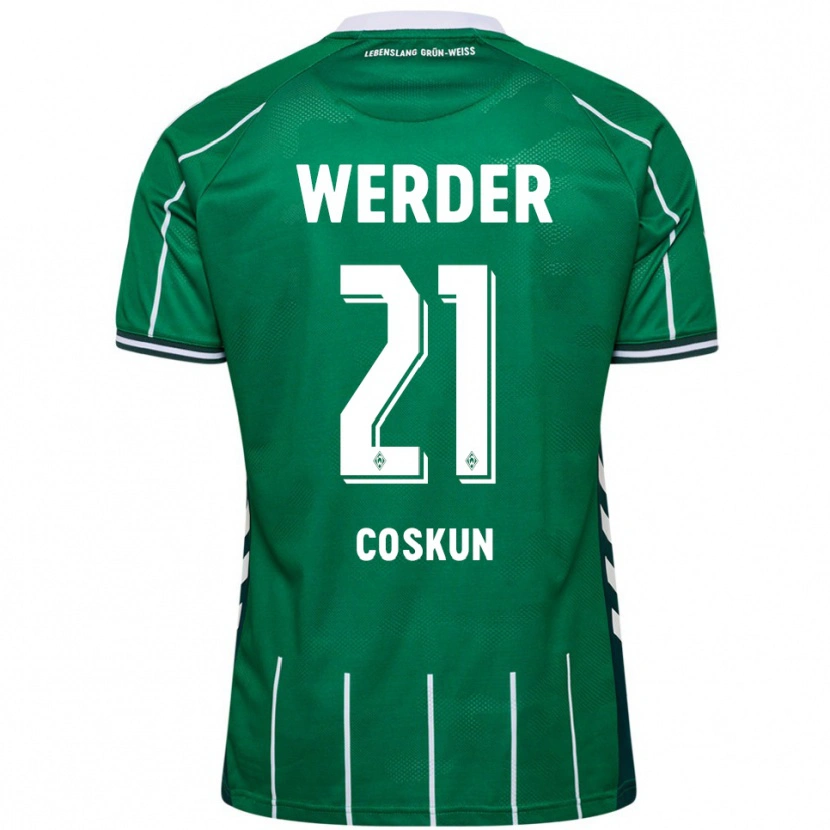 Danxen Criança Camisola Boran-Firat Coskun #21 Verde Branco Principal 2025/26 Camisa