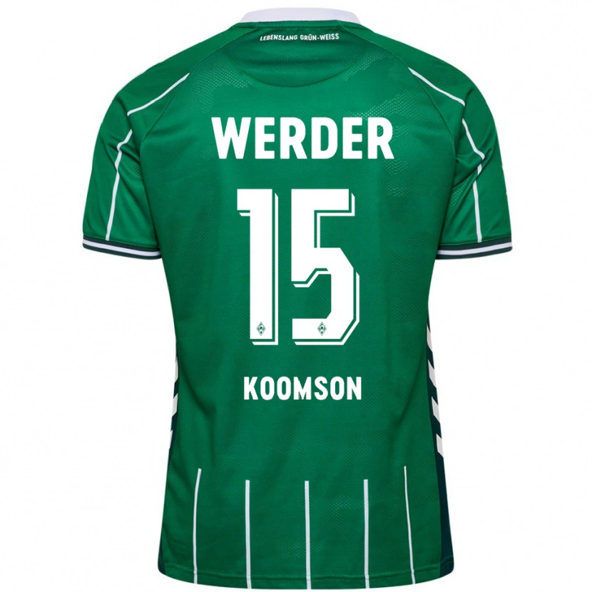 Danxen Criança Camisola Gabriel Koomson #15 Verde Branco Principal 2025/26 Camisa