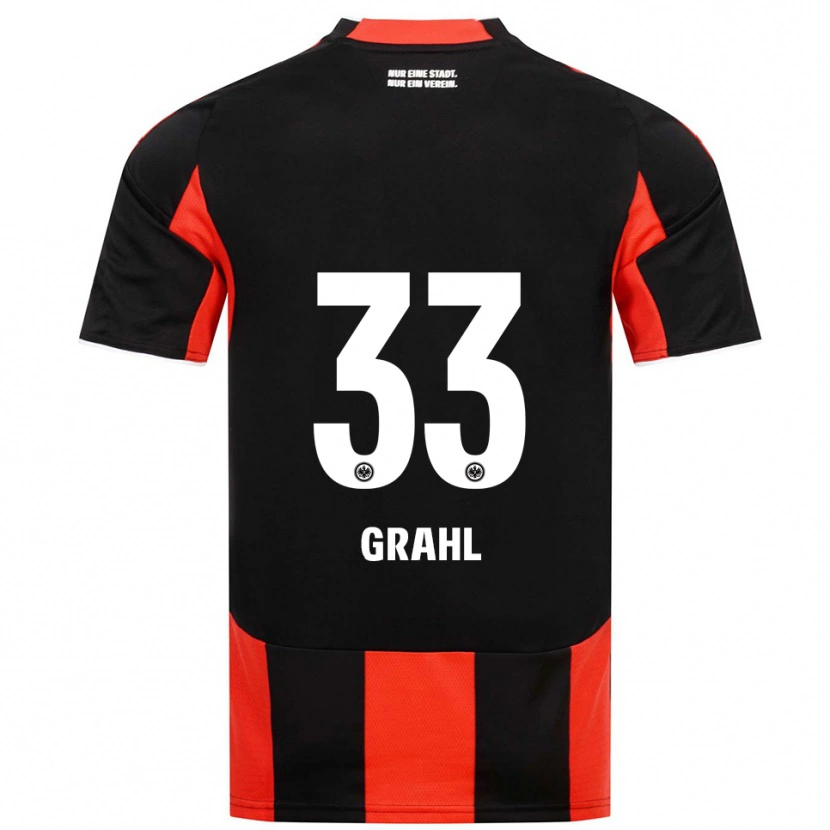 Danxen Criança Camisola Jens Grahl #33 Preto Vermelho Principal 2025/26 Camisa