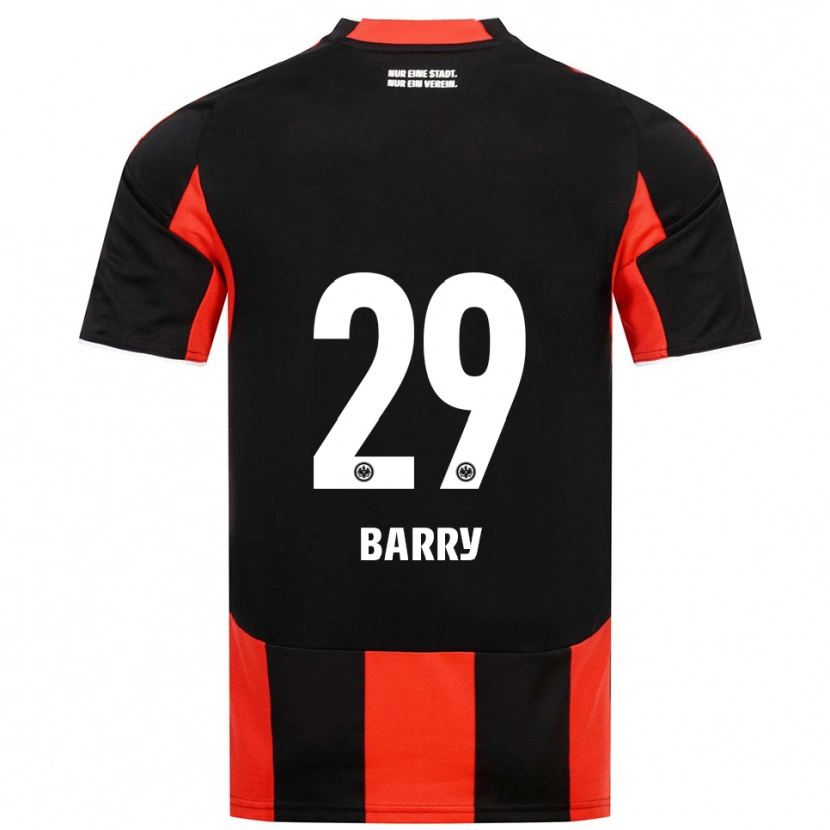 Danxen Criança Camisola Jasha Barry #29 Preto Vermelho Principal 2025/26 Camisa