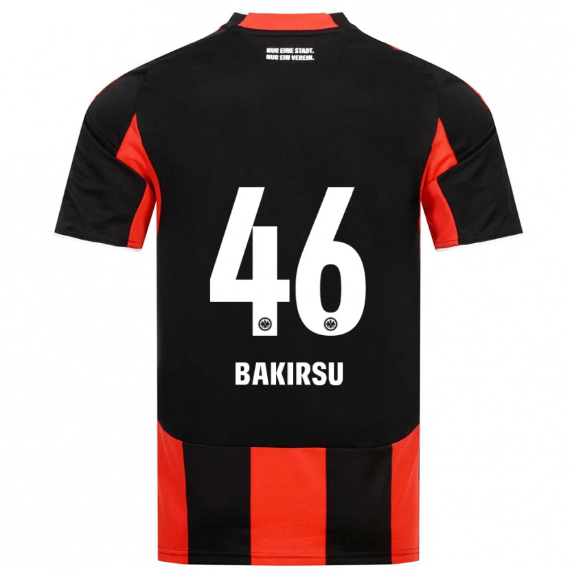Danxen Criança Camisola Hüseyin Bakirsu #46 Preto Vermelho Principal 2025/26 Camisa