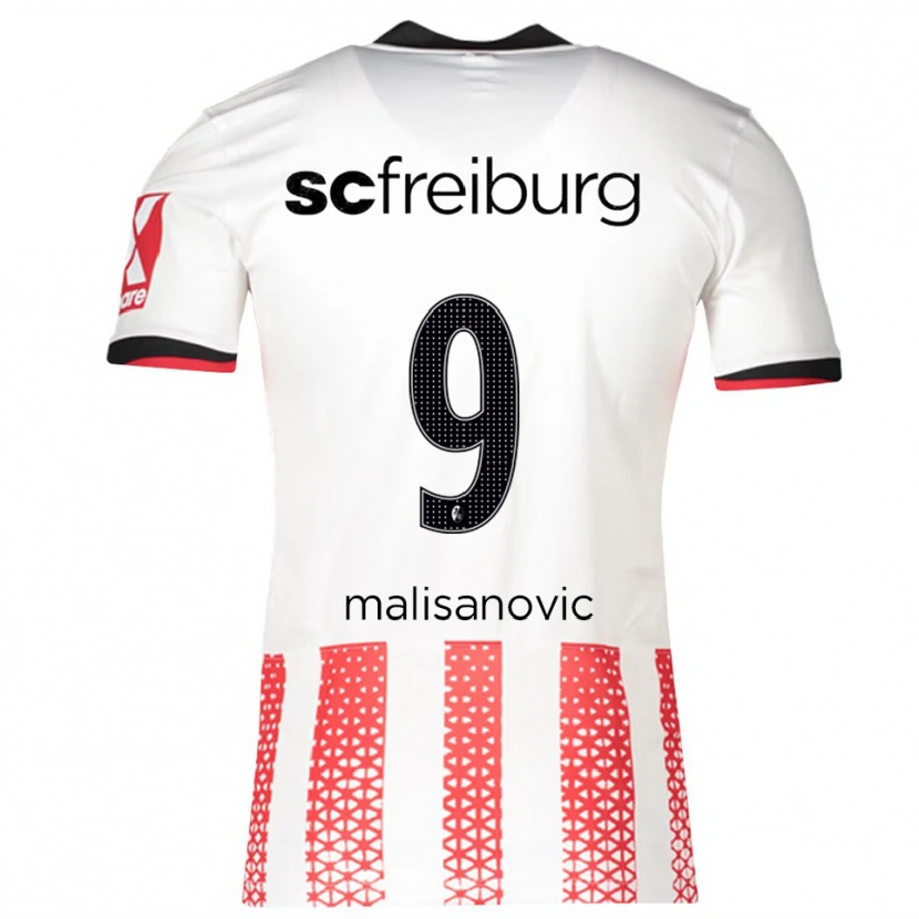 Danxen Criança Camisola Darko Malisanovic #9 Branco Vermelho Principal 2025/26 Camisa