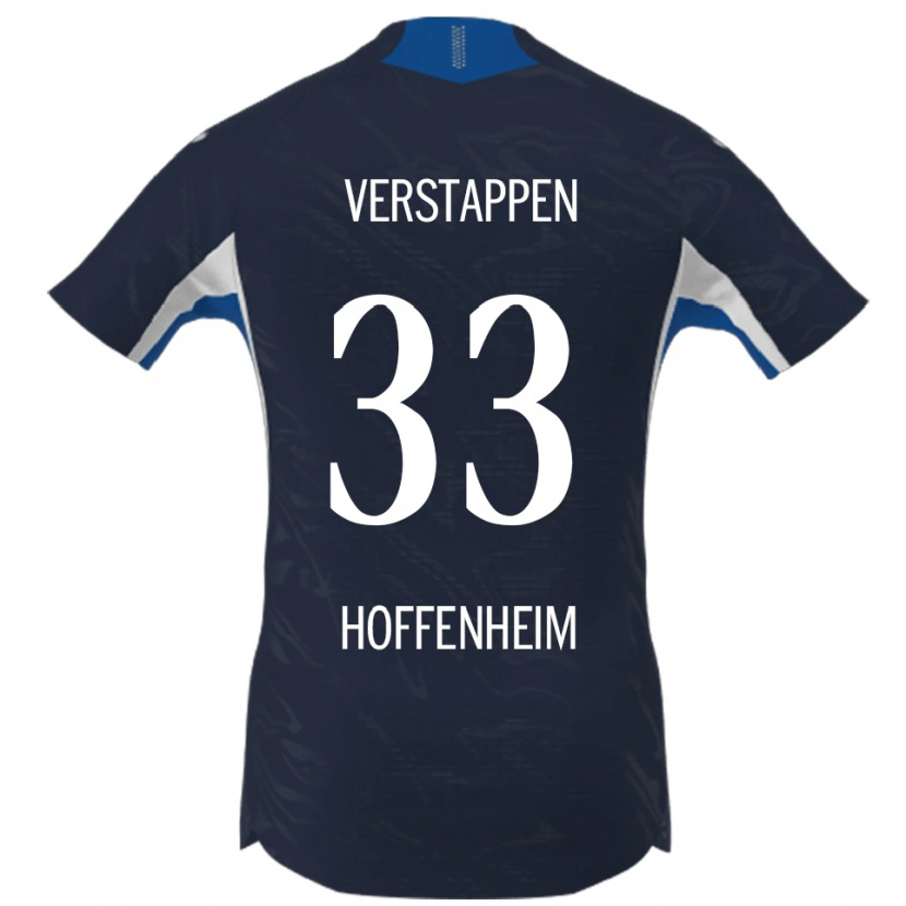Danxen Criança Camisola Eric Verstappen #33 Marinho Branco Principal 2025/26 Camisa