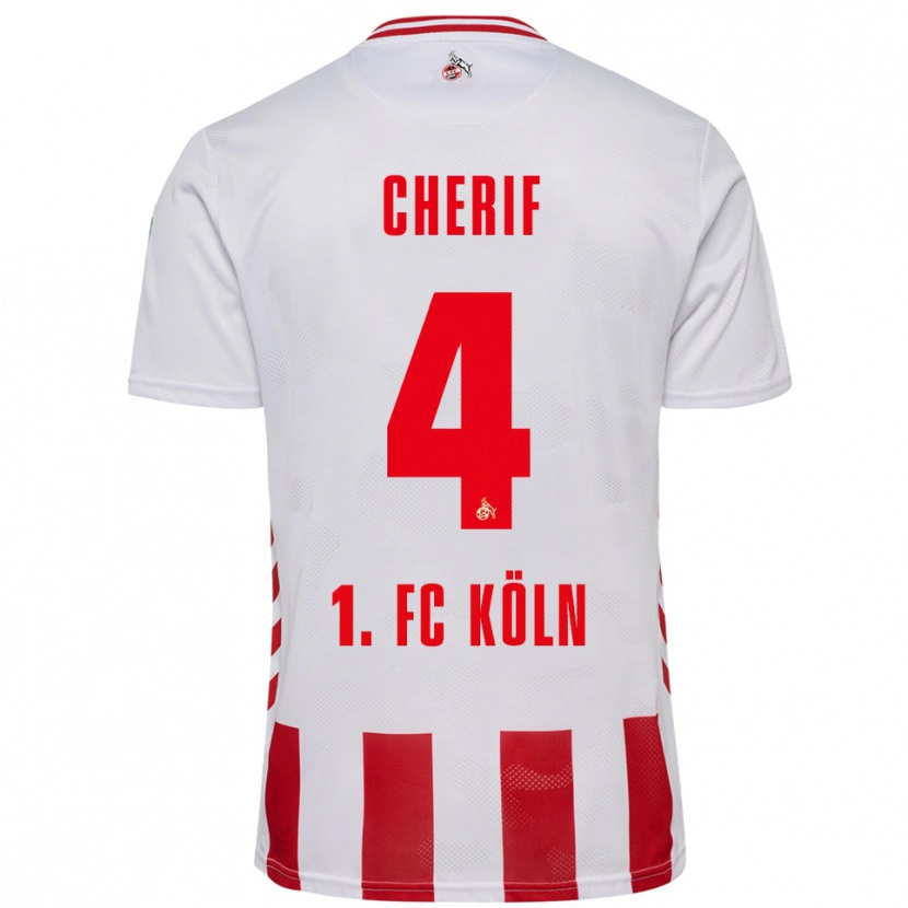 Danxen Criança Camisola Hamed Cherif #4 Branco Vermelho Principal 2025/26 Camisa