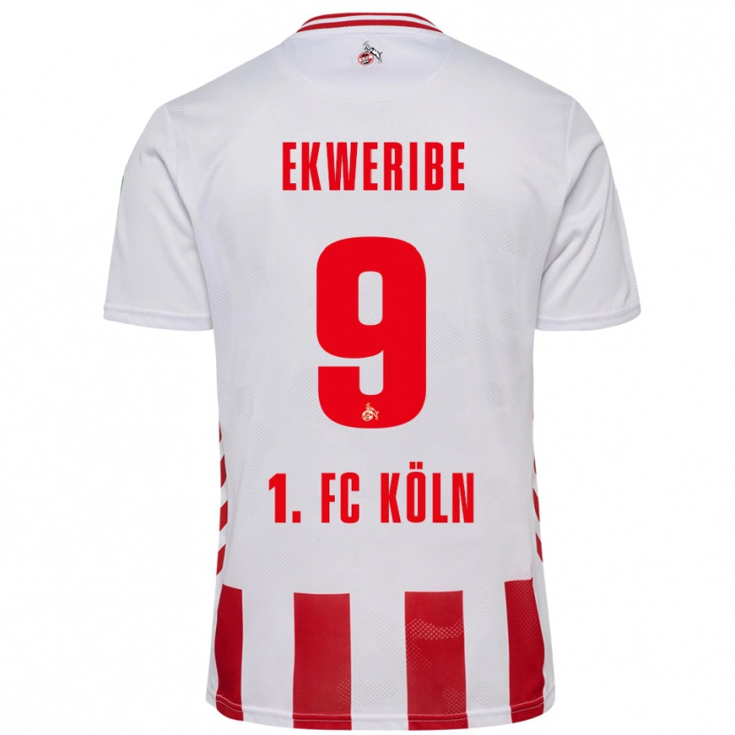Danxen Criança Camisola Kevin Ekweribe #9 Branco Vermelho Principal 2025/26 Camisa