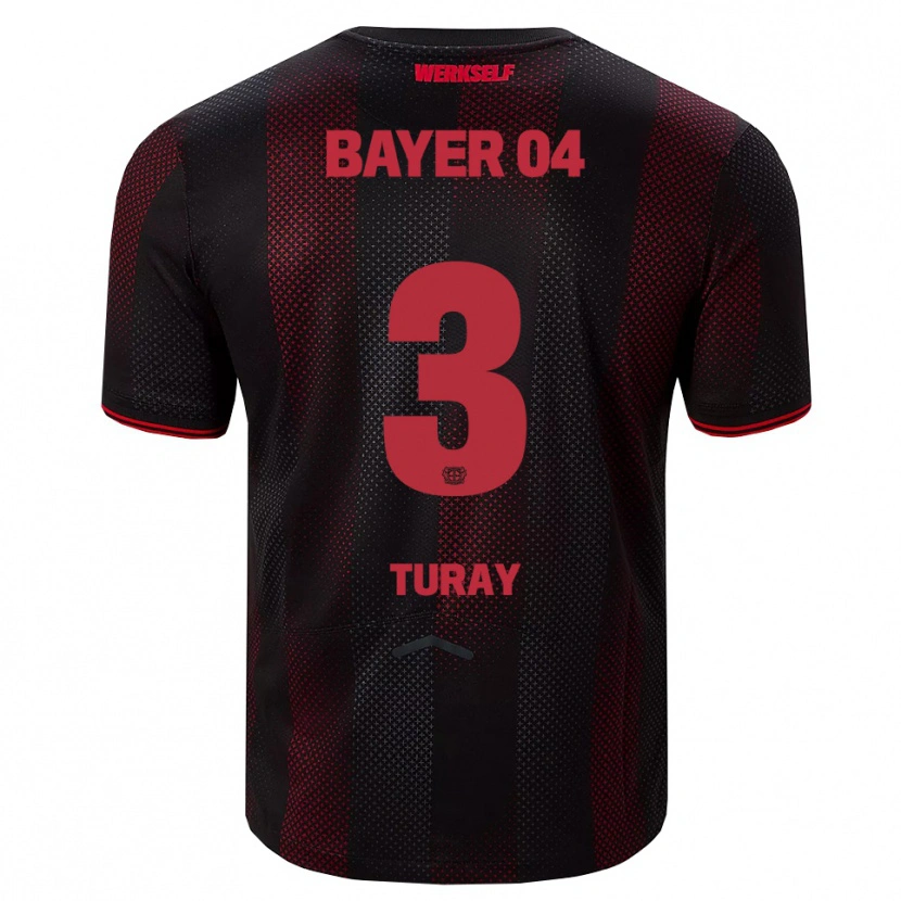 Danxen Criança Camisola Osman Turay #3 Preto Vermelho Principal 2025/26 Camisa