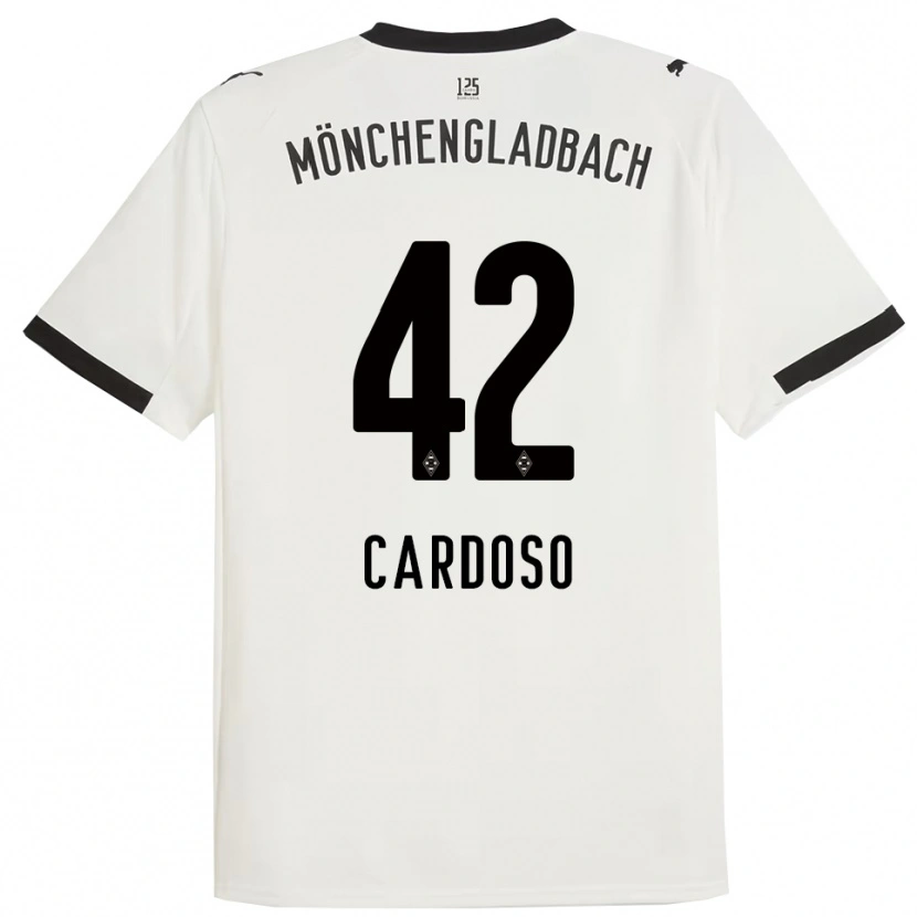 Danxen Criança Camisola Tiago Pereira Cardoso #42 Branco Preto Principal 2025/26 Camisa