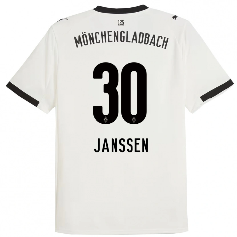 Danxen Criança Camisola Annalena Janssen #30 Branco Preto Principal 2025/26 Camisa