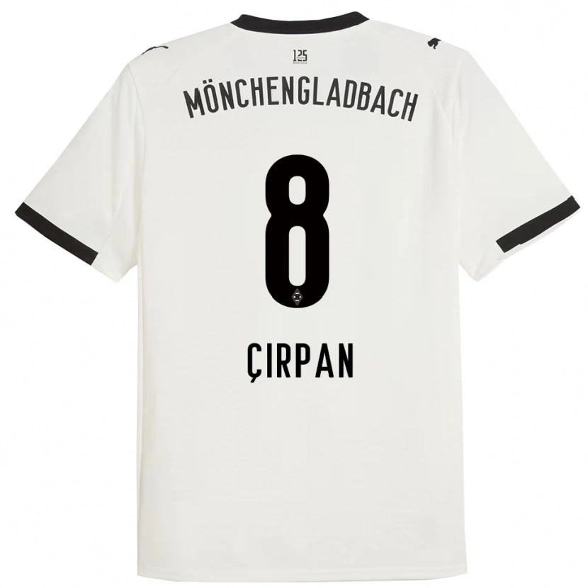 Danxen Criança Camisola Kemal Çırpan #8 Branco Preto Principal 2025/26 Camisa