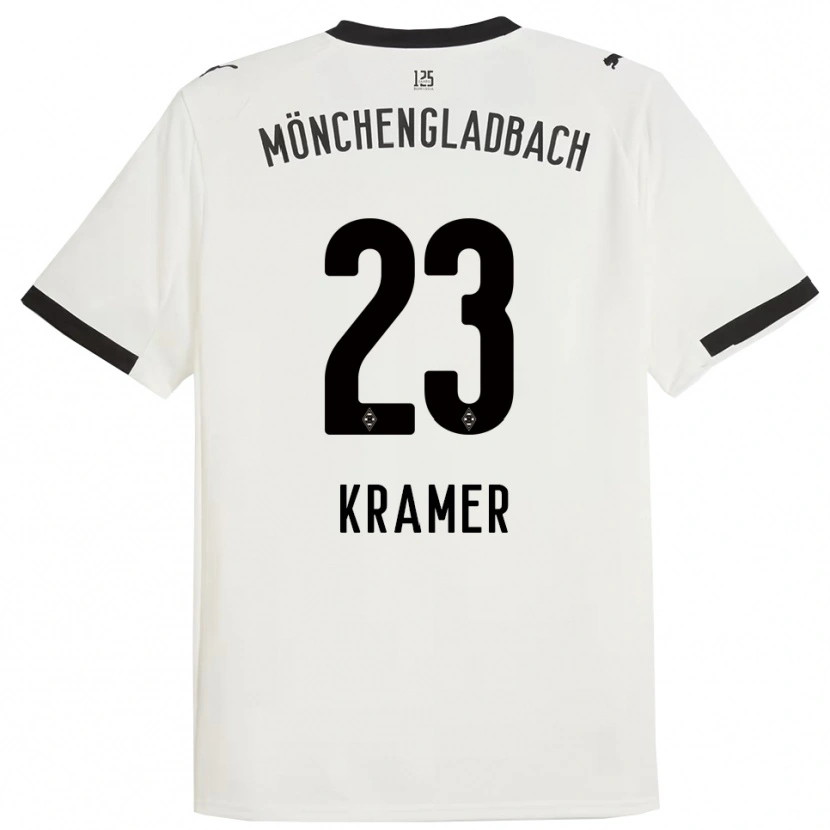 Danxen Criança Camisola Christoph Kramer #23 Branco Preto Principal 2025/26 Camisa