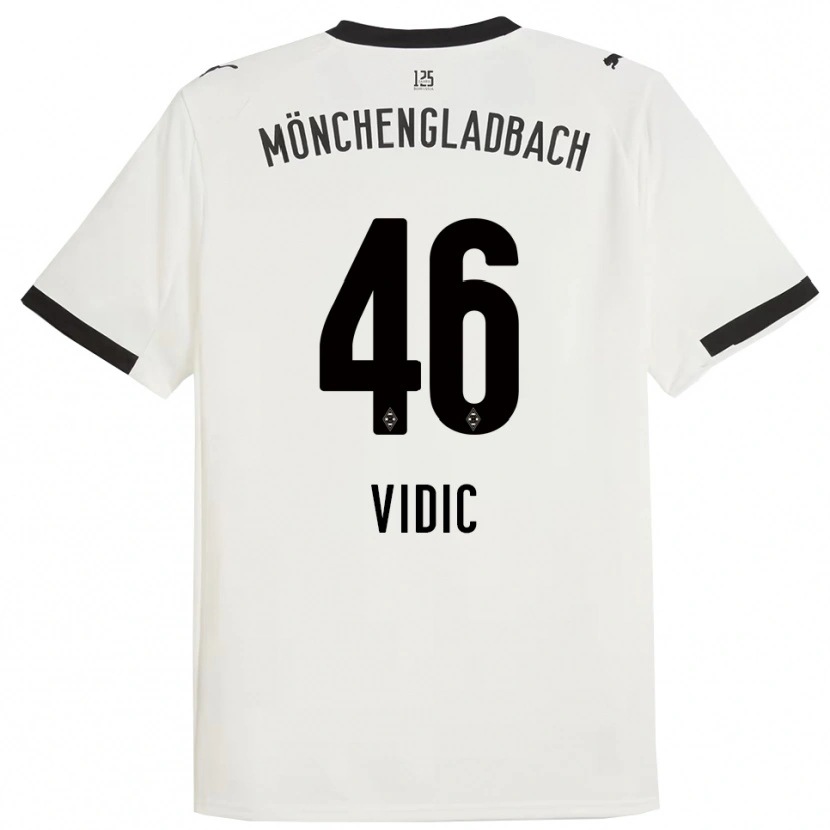 Danxen Criança Camisola Nico Vidic #46 Branco Preto Principal 2025/26 Camisa