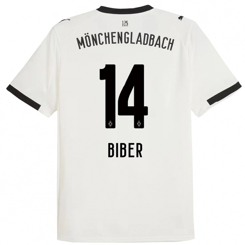 Danxen Criança Camisola Edin Biber #14 Branco Preto Principal 2025/26 Camisa