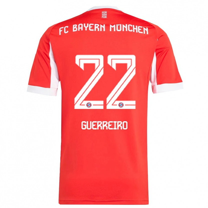 Danxen Criança Camisola Raphaël Guerreiro #22 Vermelho Branco Principal 2025/26 Camisa