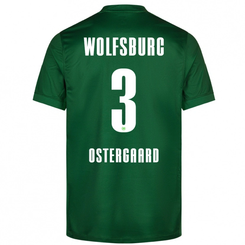 Danxen Criança Camisola Christian Östergaard #3 Verde Branco Principal 2025/26 Camisa
