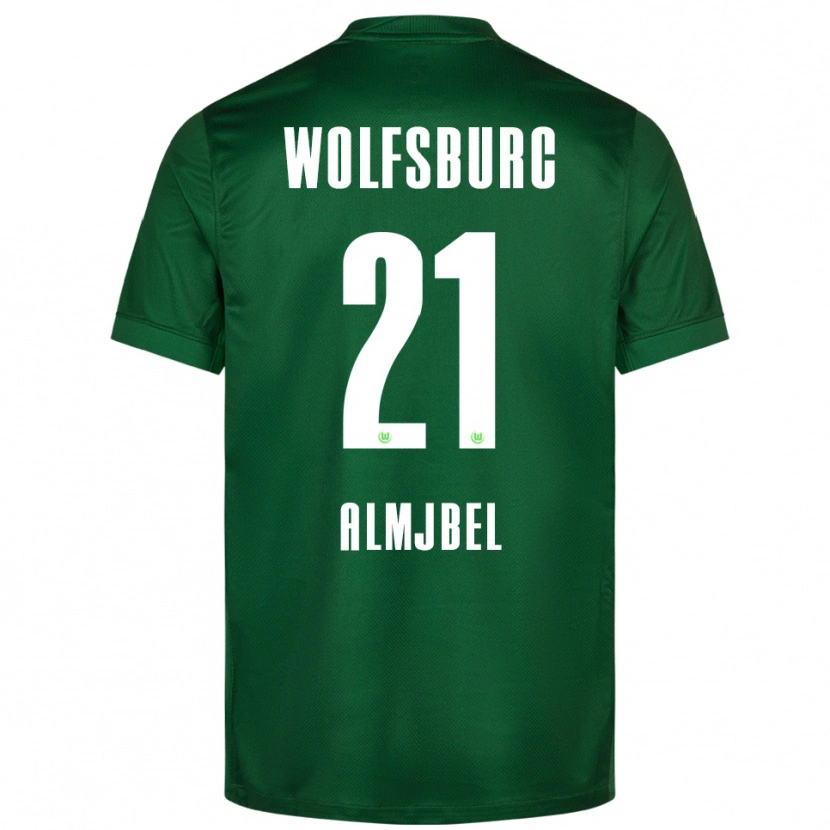 Danxen Criança Camisola Mohamad Almjbel #21 Verde Branco Principal 2025/26 Camisa