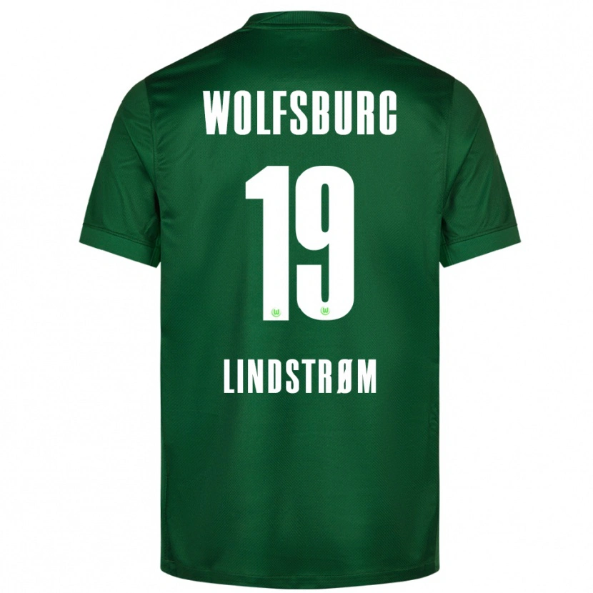 Danxen Criança Camisola Jesper Lindstrøm #19 Verde Branco Principal 2025/26 Camisa