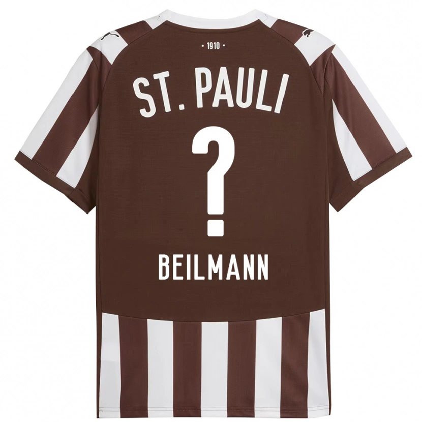 Danxen Criança Camisola Erwin Beilmann #0 Café Branco Principal 2025/26 Camisa