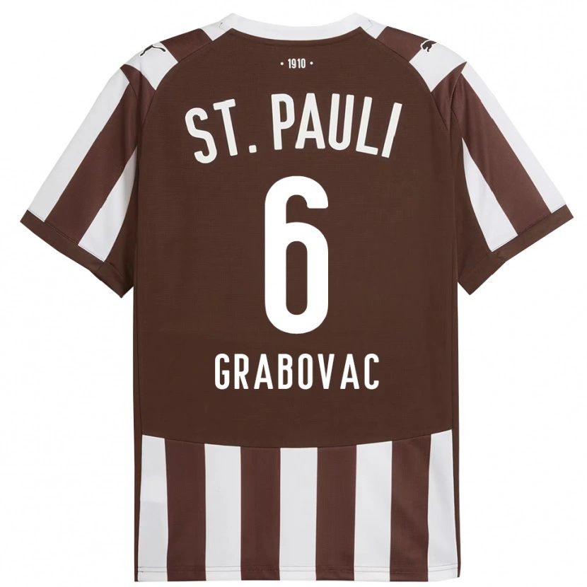 Danxen Criança Camisola Danijel Grabovac #6 Café Branco Principal 2025/26 Camisa