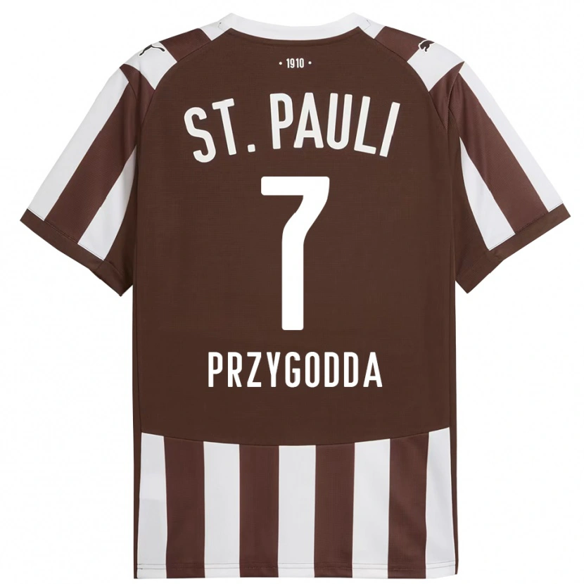 Danxen Criança Camisola Claudio Fabrizio Gonzalez Przygodda #7 Café Branco Principal 2025/26 Camisa