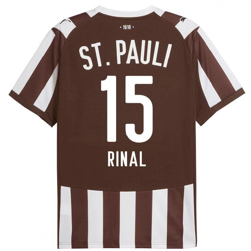 Danxen Criança Camisola Selcuk Rinal #15 Café Branco Principal 2025/26 Camisa