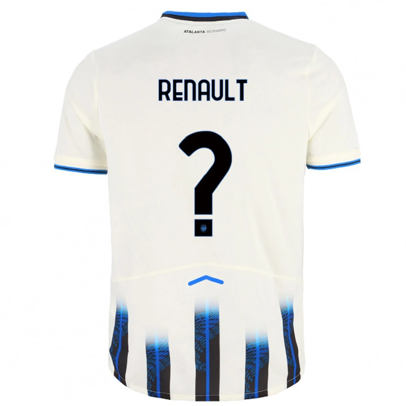 Danxen Criança Camisola Guillaume Renault #0 Branco Azul Alternativa 2025/26 Camisa