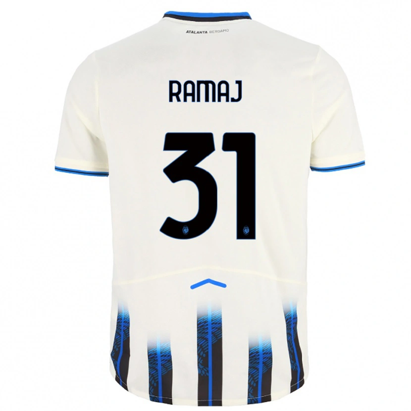 Danxen Criança Camisola Gabriel Ramaj #31 Branco Azul Alternativa 2025/26 Camisa