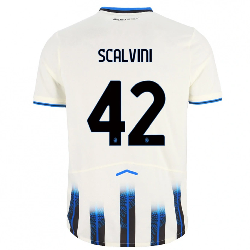 Danxen Criança Camisola Giorgio Scalvini #42 Branco Azul Alternativa 2025/26 Camisa