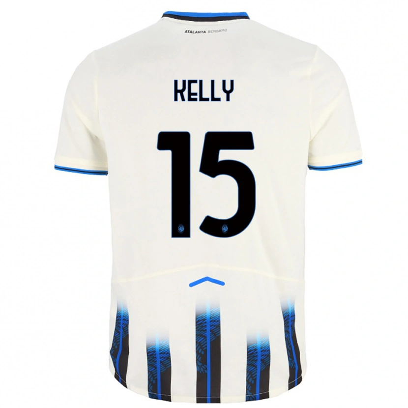 Danxen Criança Camisola Maegan Kelly #15 Branco Azul Alternativa 2025/26 Camisa