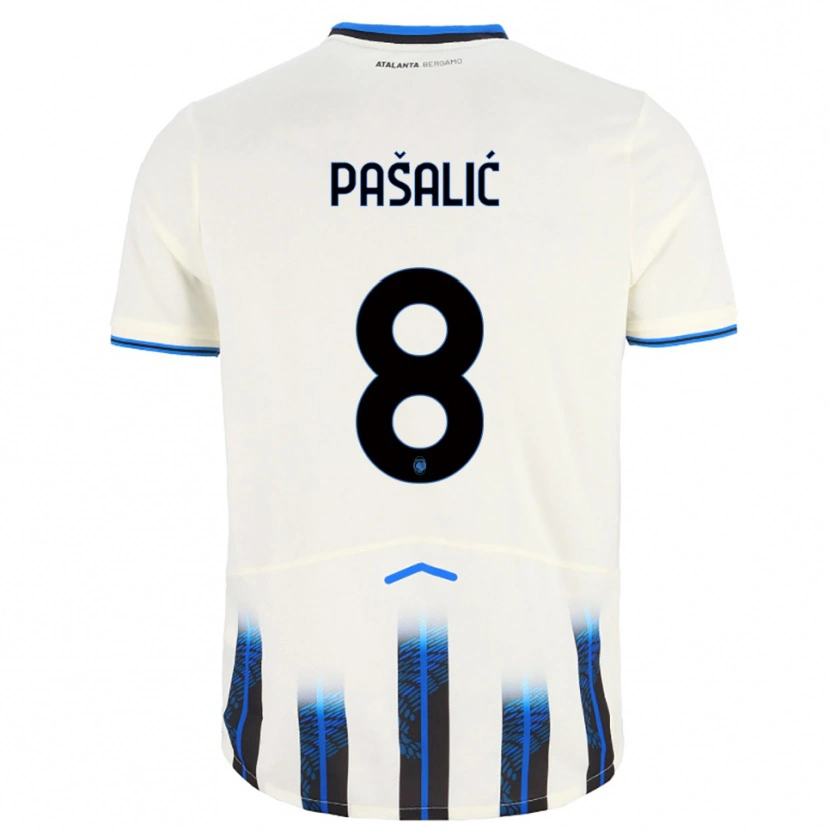 Danxen Criança Camisola Mario Pasalić #8 Branco Azul Alternativa 2025/26 Camisa